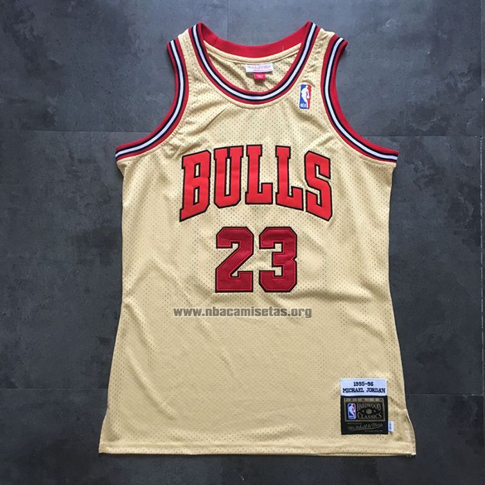 Camiseta Chicago Bulls Michael Jordan NO 23 Retro Crema